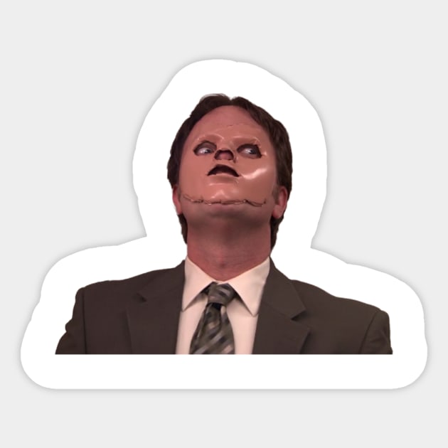 Dwight Schrute - Skin Mask Sticker by TossedSweetTees